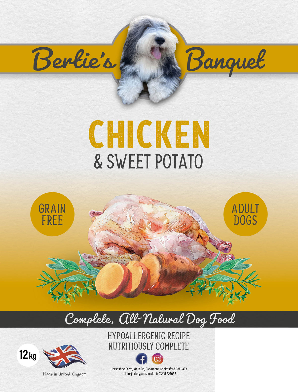 Chicken & Sweet Potato Adult 12KG